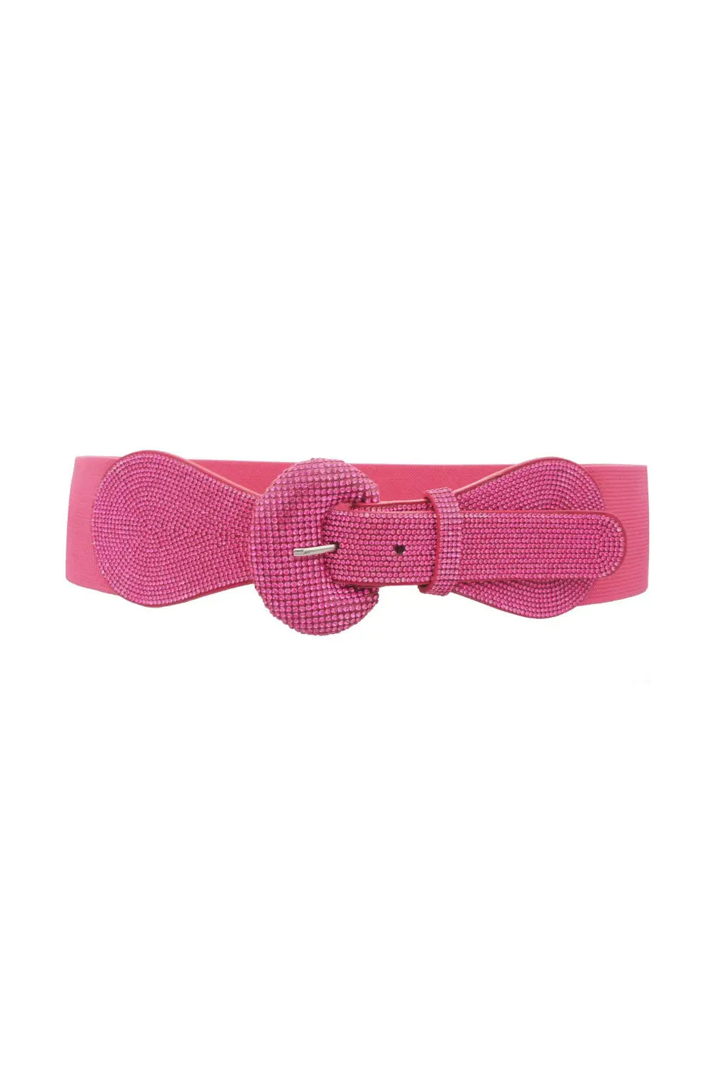 RHINESTONE COWGIRL STRETCH BELT FUCHSIA