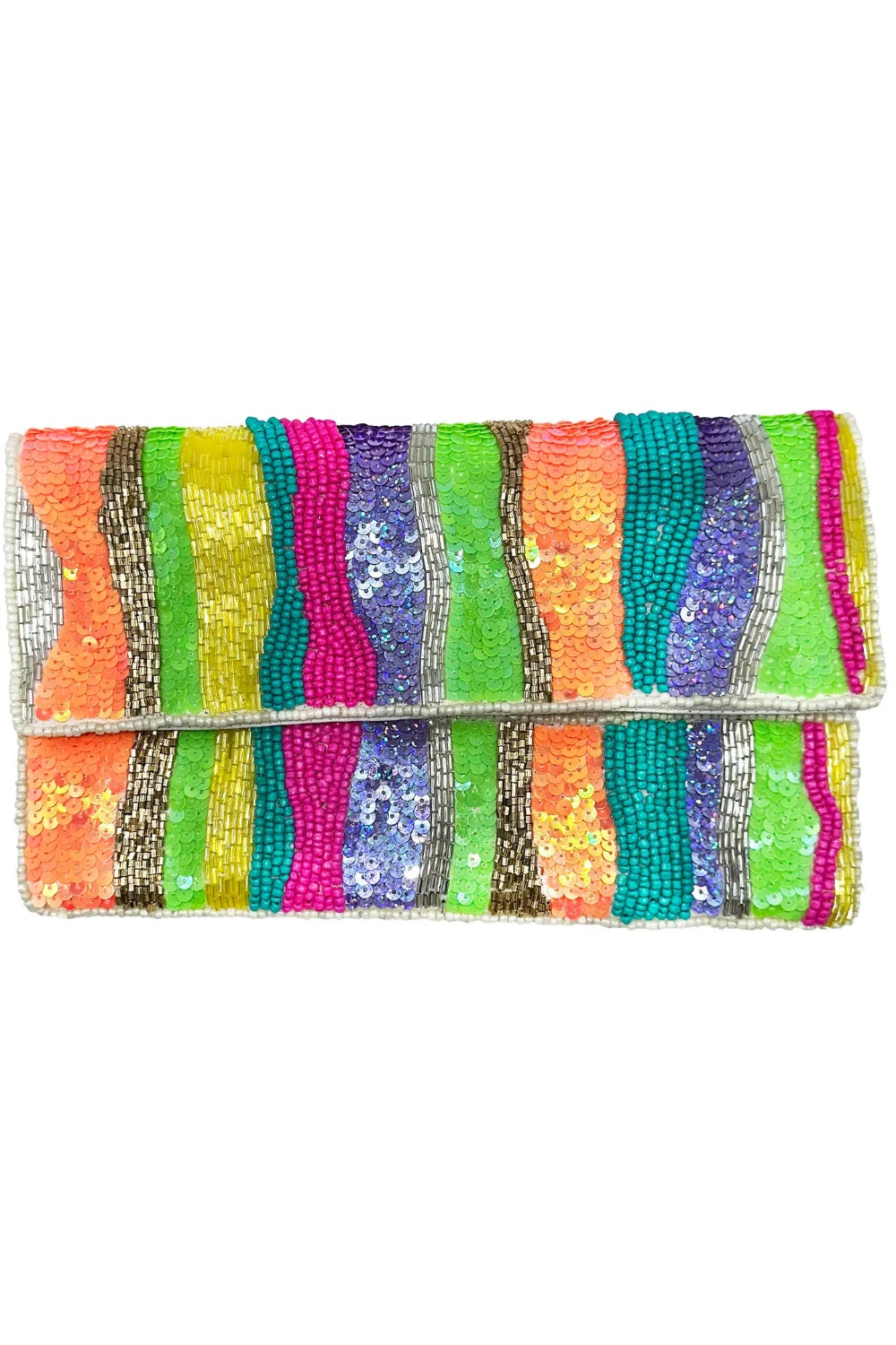 RIDE THE WAVE BEADED CLUTCH