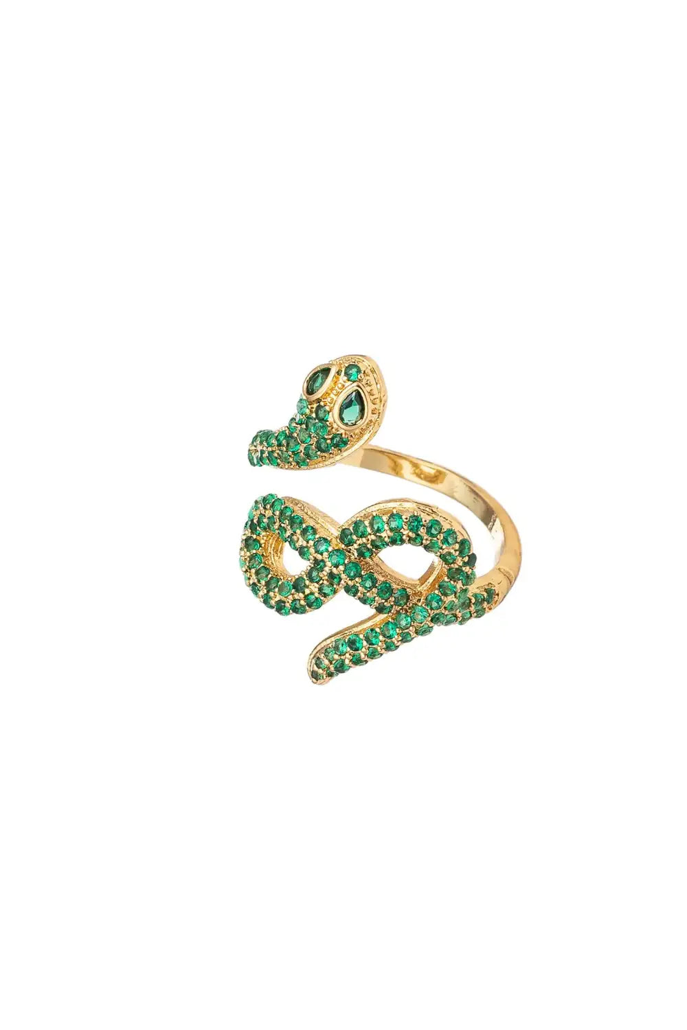 SNAKES ALIVE RING GREEN