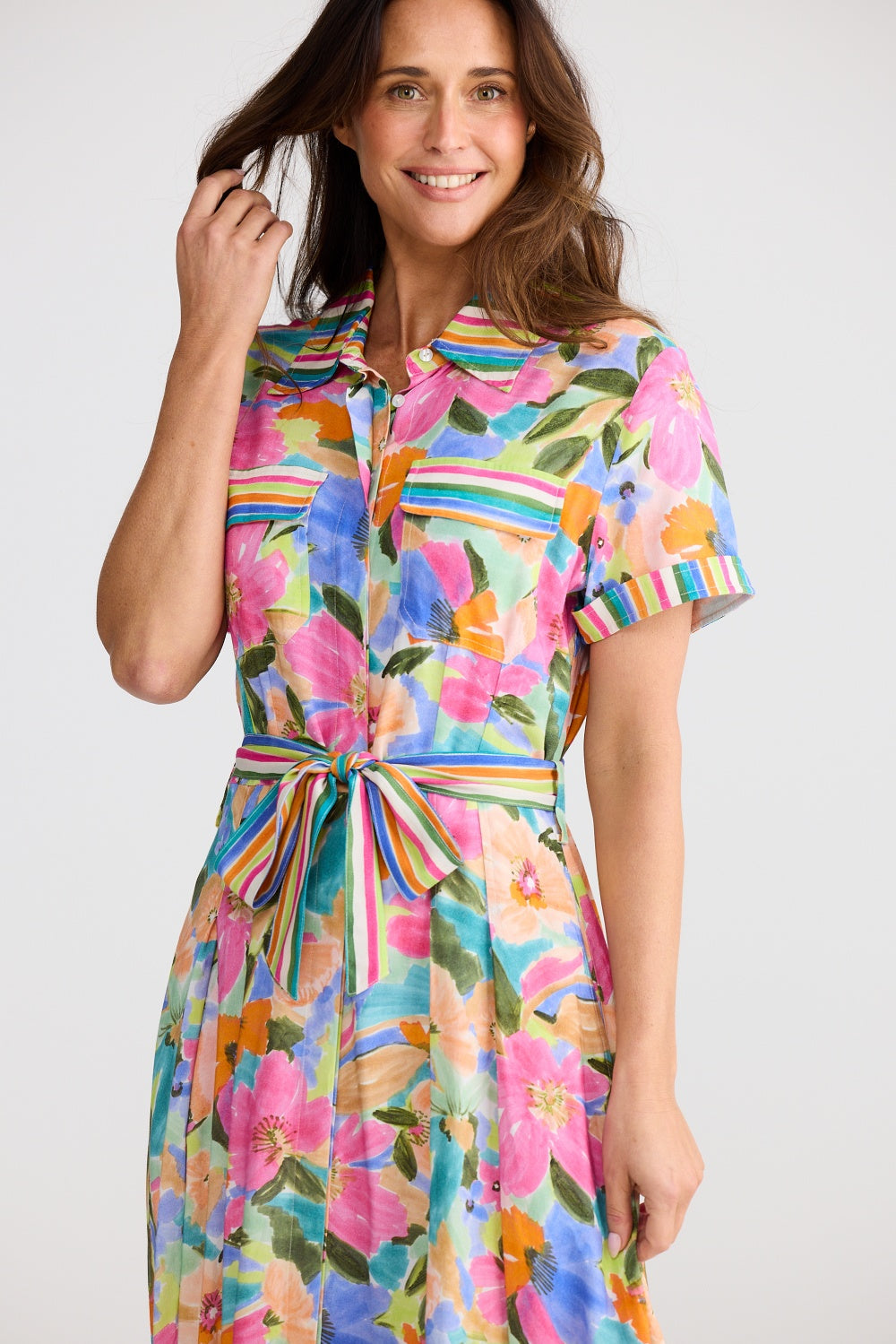ROSSELLINI SHORT SLEEVE DRESS