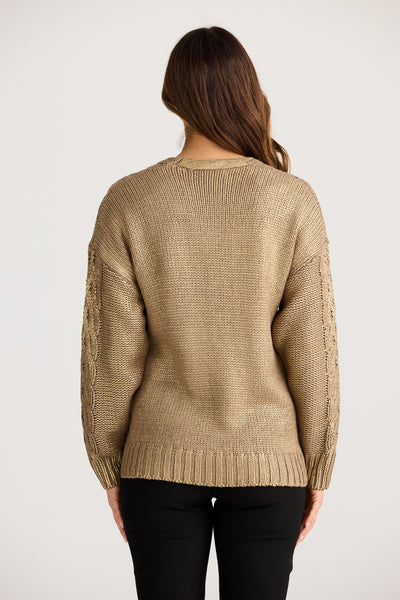 SATELLITE KNIT BRONZE METALLIC