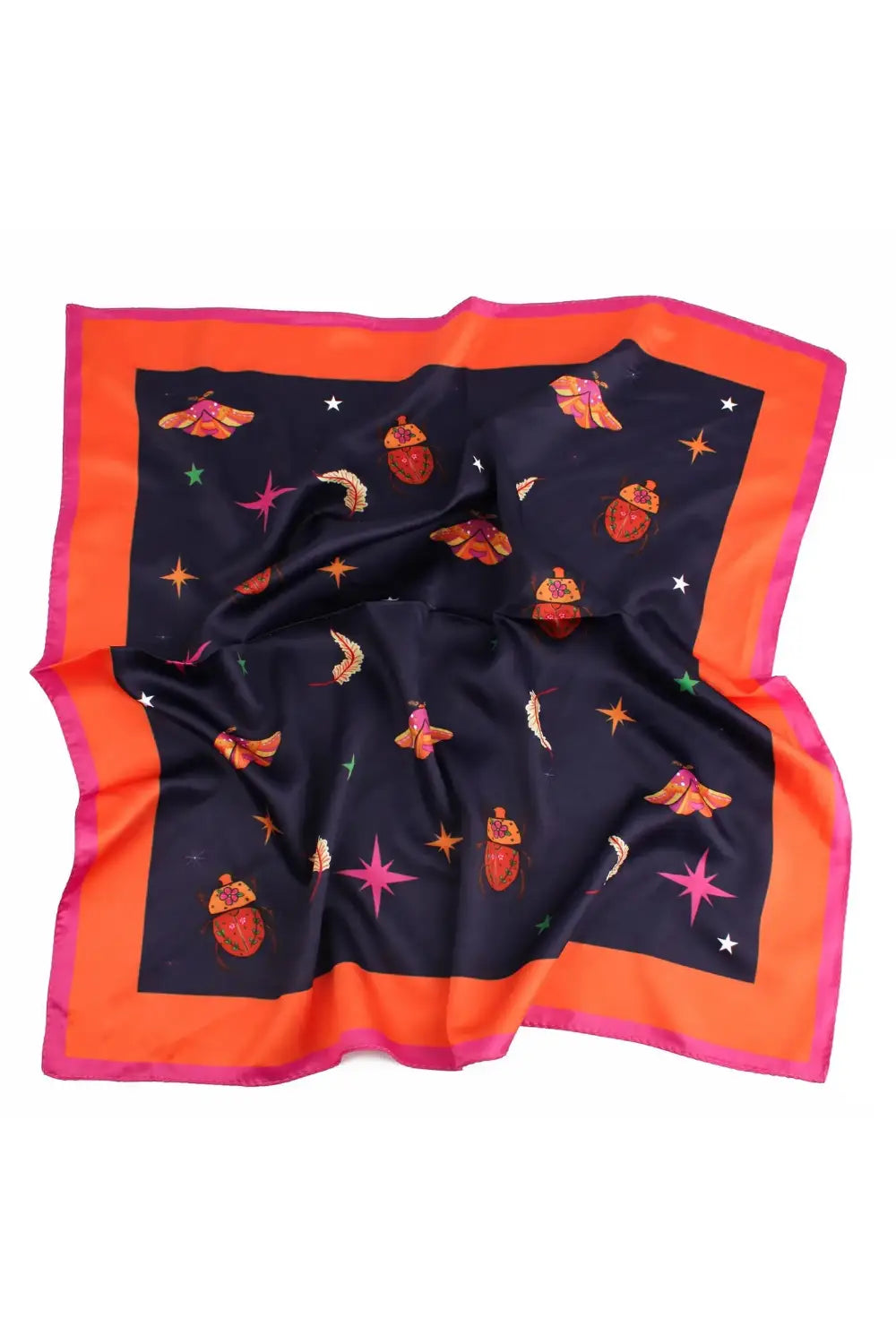 SATIN SCARF MOTH & BEETLE