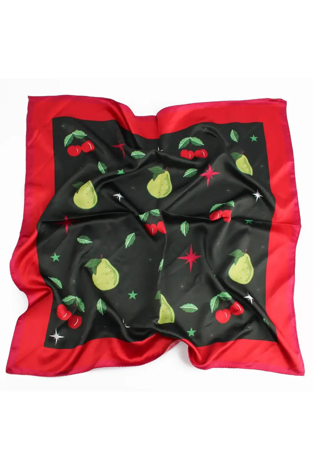 SATIN SCARF PREARS & CHERRIES