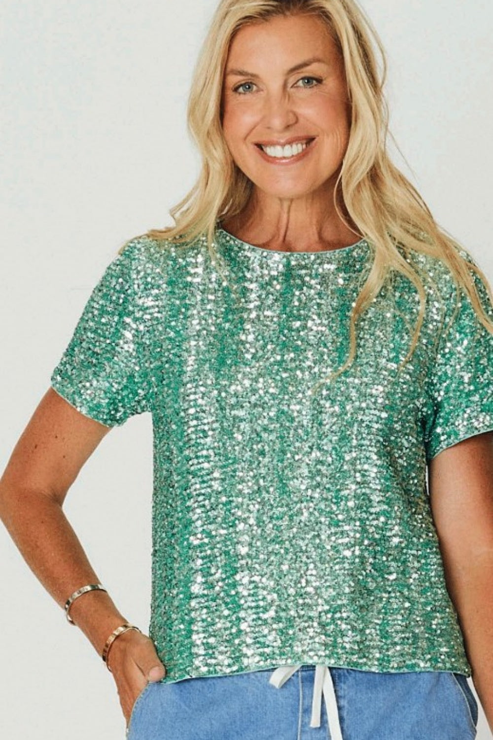 LUCIELLE SEQUIN TEE