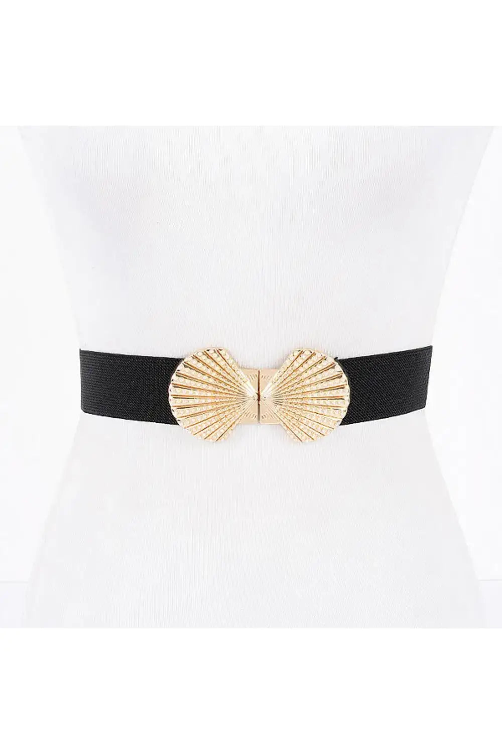 SHELLIE STRETCH BELT BLACK