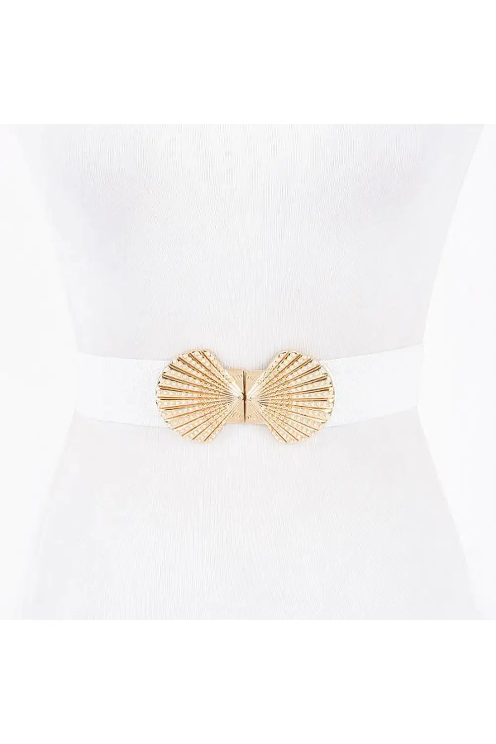 SHELLIE STRETCH BELT WHITE