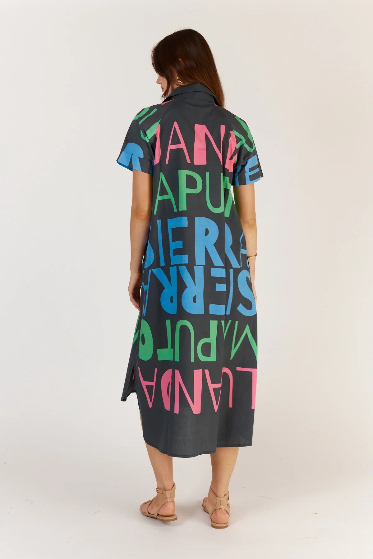 SIERRA BUTTON DRESS NAVY