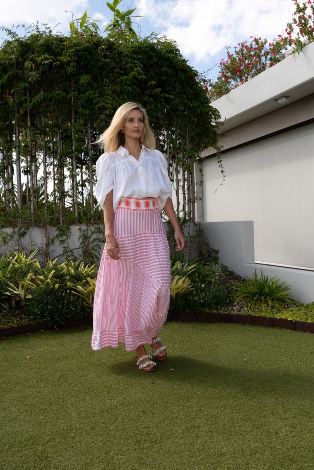 SIMONE SKIRT ORBS AURORA PINK
