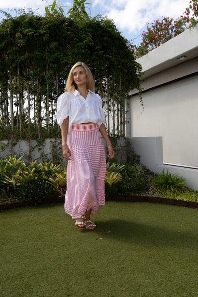SIMONE SKIRT ORBS AURORA PINK