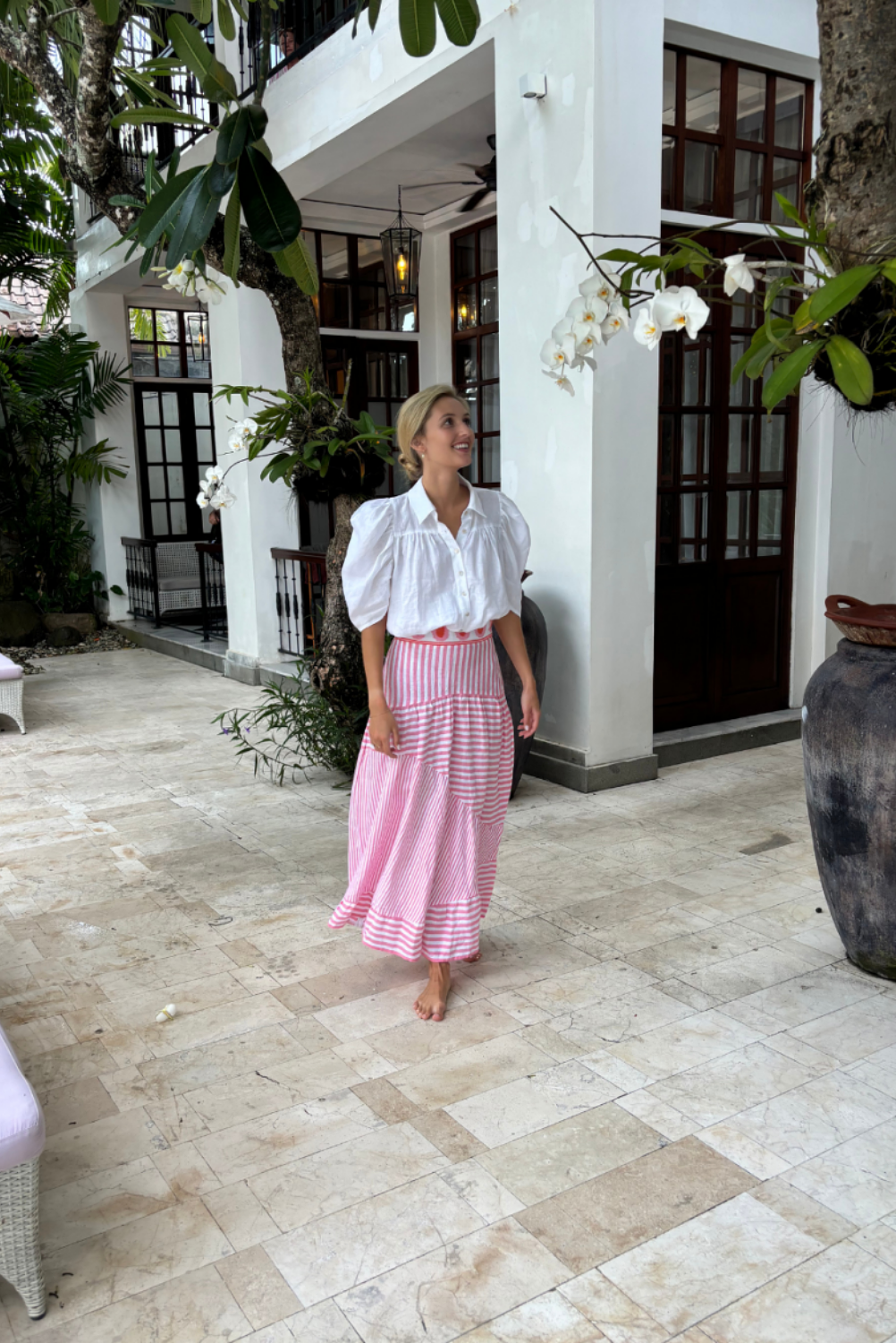 SIMONE SKIRT ORBS AURORA PINK