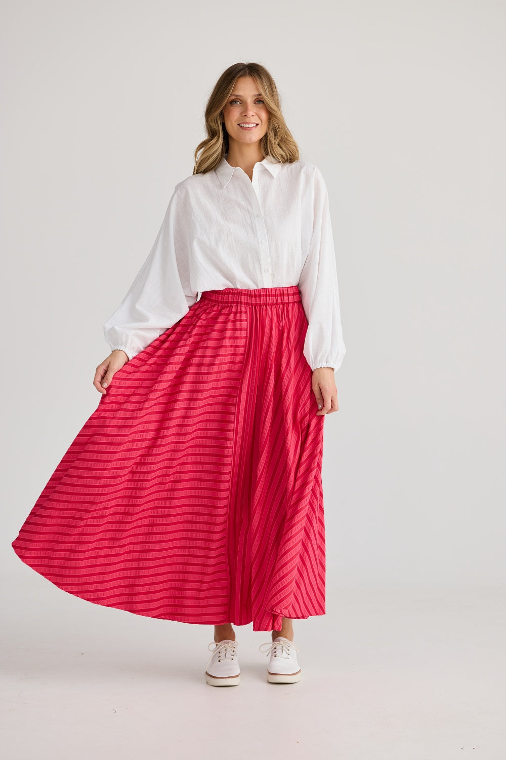 RAINFOREST SKIRT HIBISCUS STRIPE