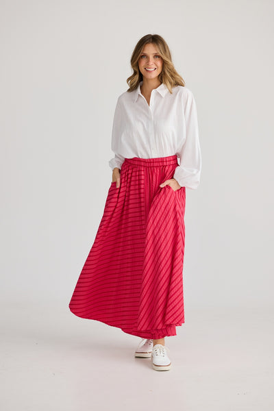 RAINFOREST SKIRT HIBISCUS STRIPE
