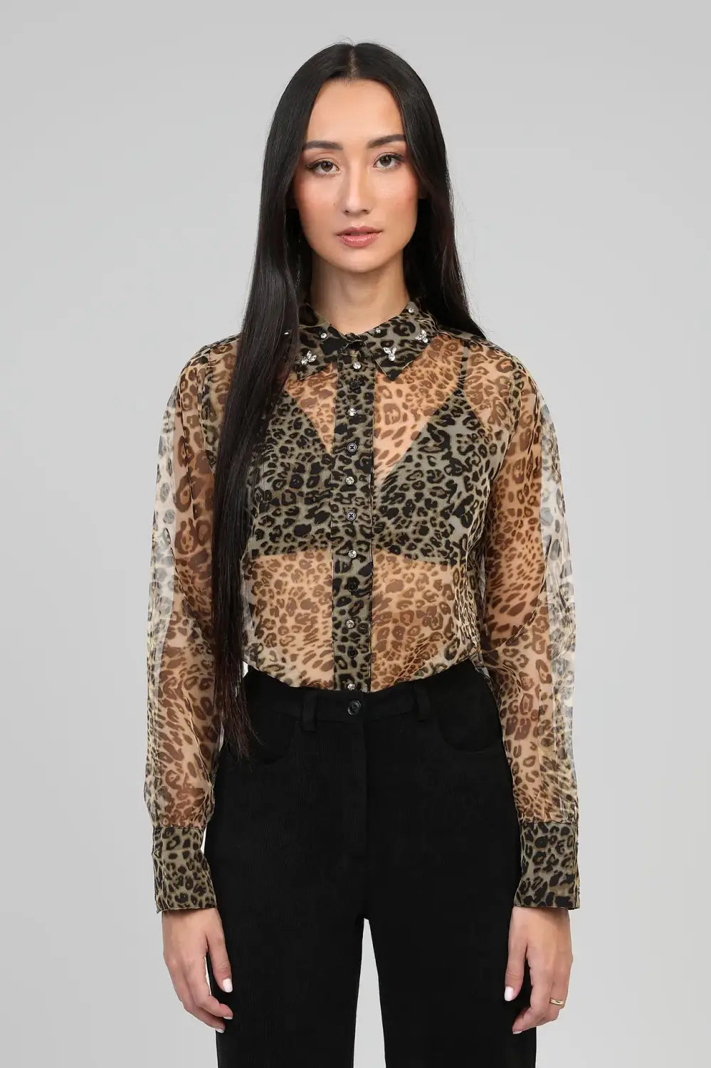 SOUMALINDA LEOPARD BLOUSE