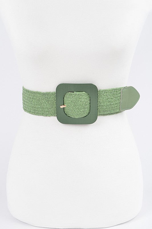 SQUARED STRETCH BELT GREEN