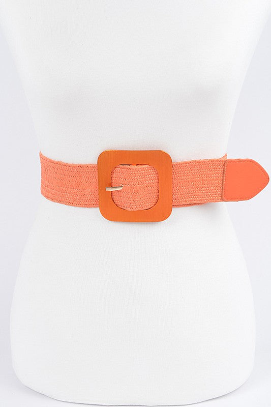 SQUARED STRETCH BELT ORANGE