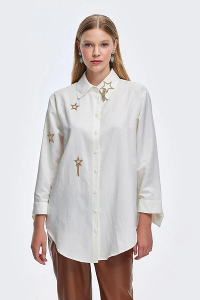 STONE EMBROIDERED SHIRT