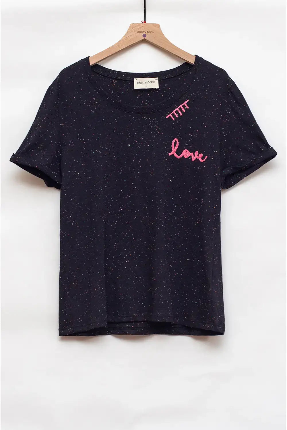 LOVE STITCHES TEE BLACK