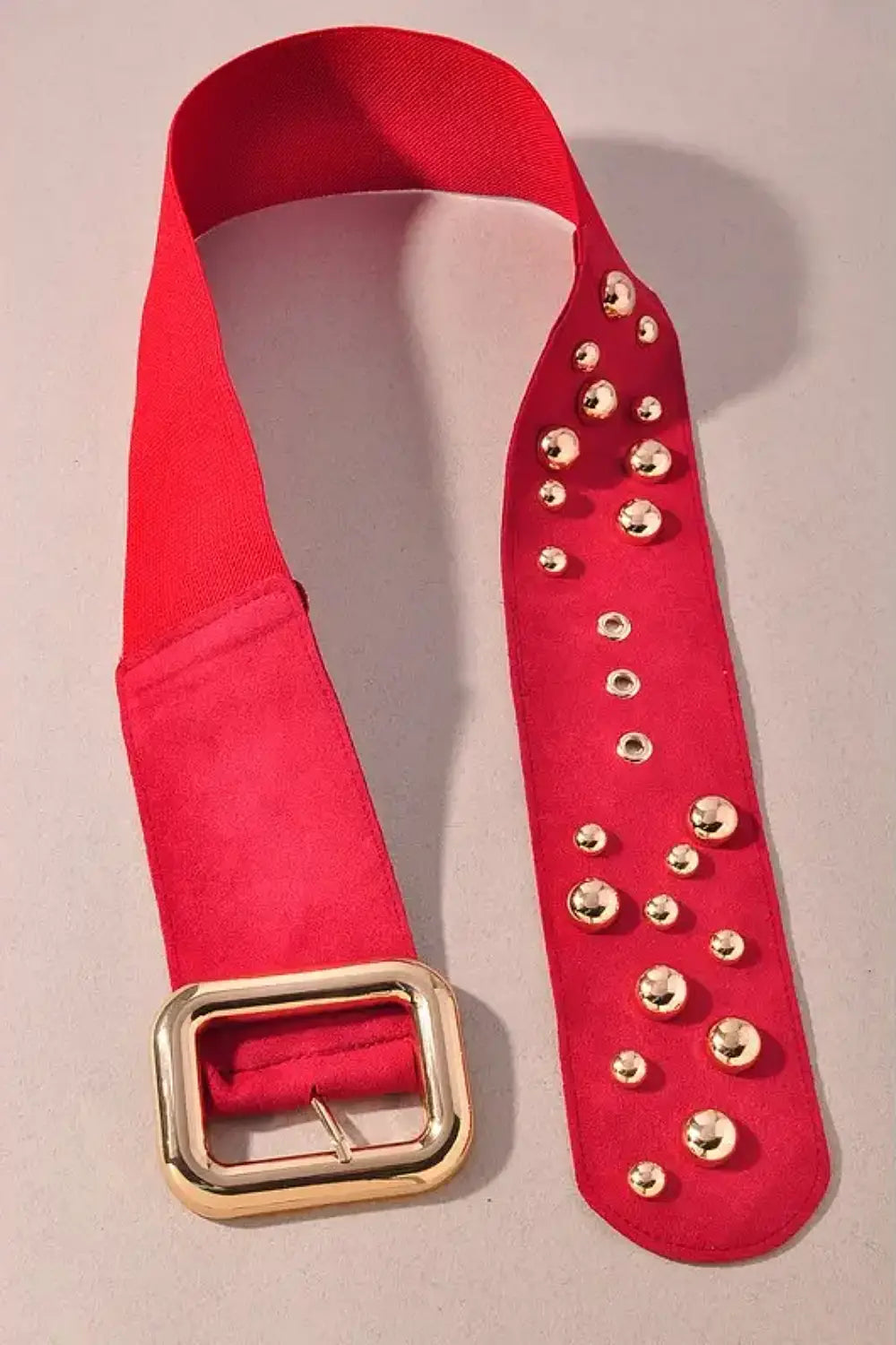 STUD MUFFIN BELT RED