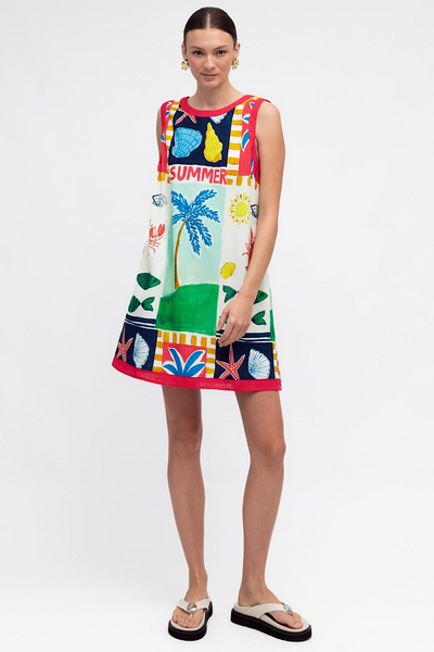 SUMMER SCENCES SHIFT DRESS