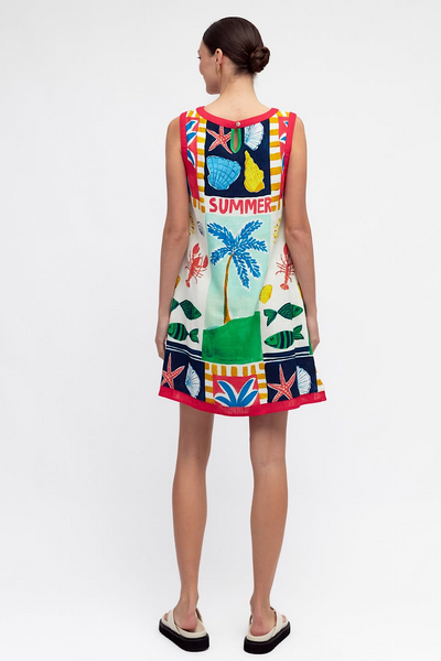 SUMMER SCENCES SHIFT DRESS