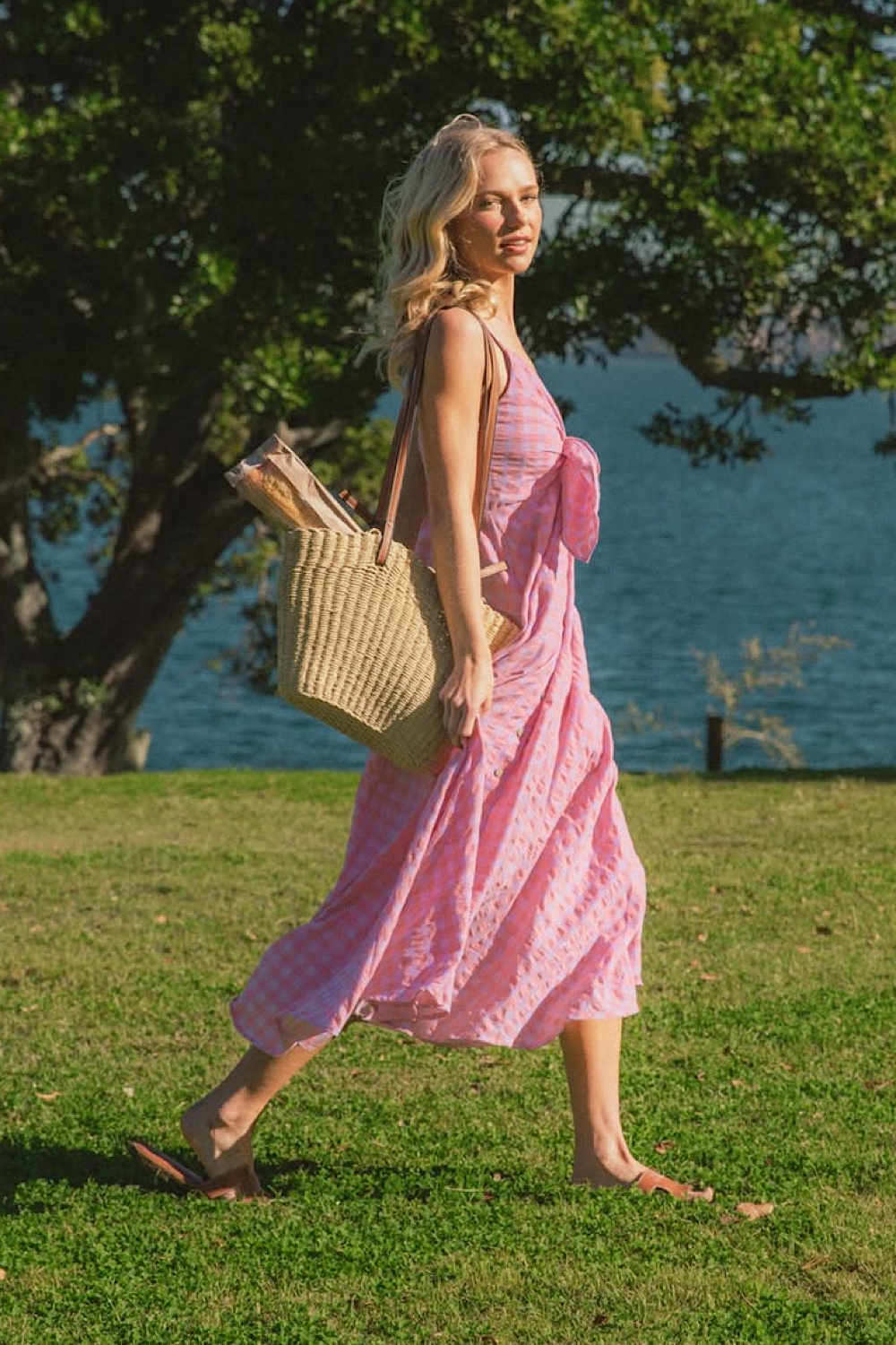 SUNDAY PICNIC MIDI DRESS