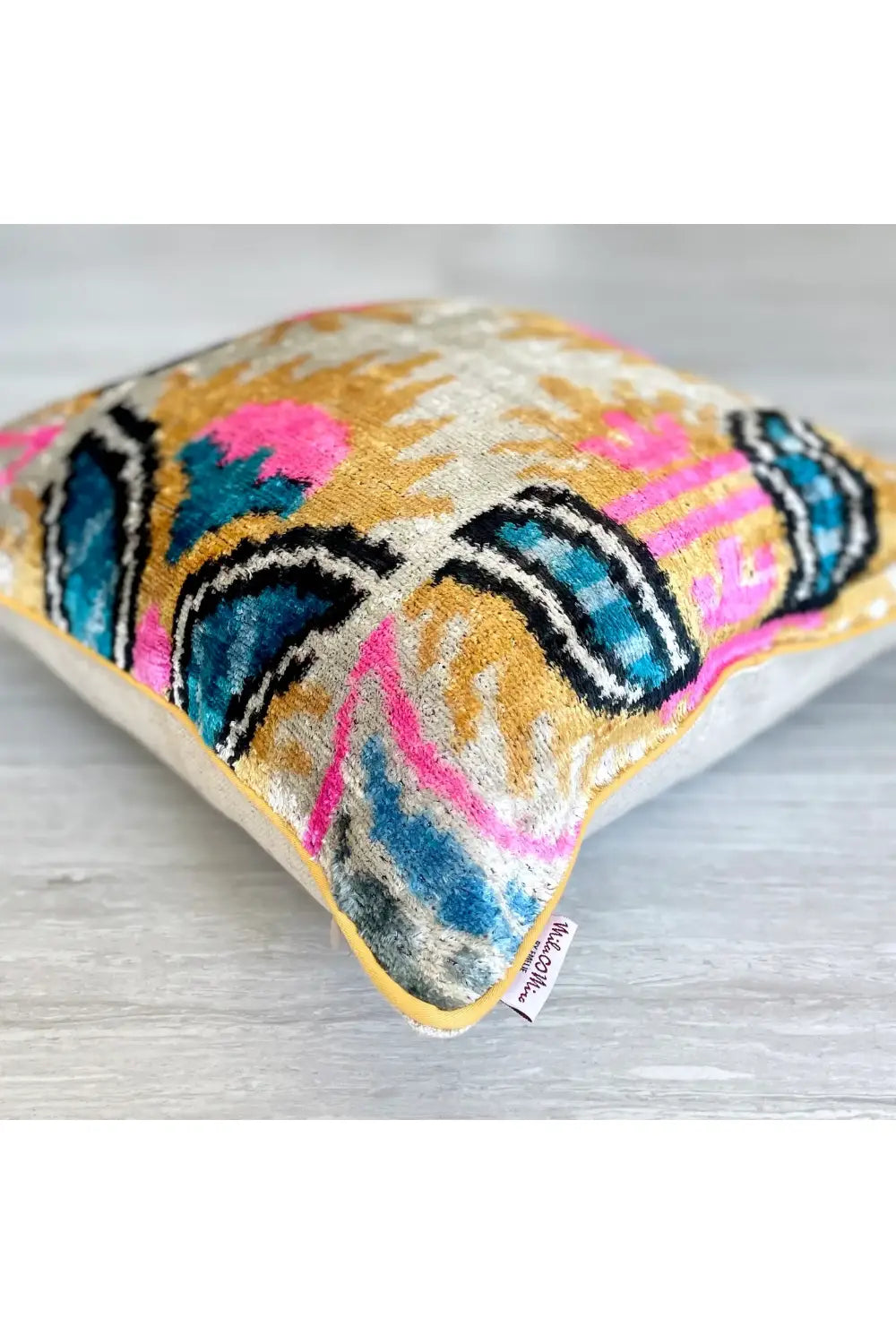 VELVET IKAT SUNNY SPRING CUSHION