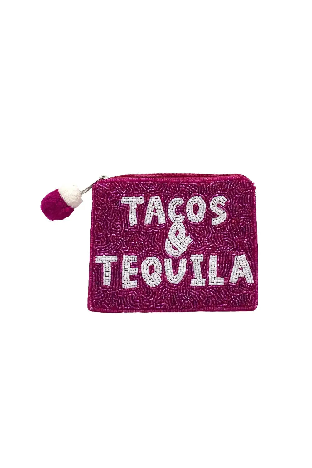 TACOS & TEQUILA BEADED COIN PURSE