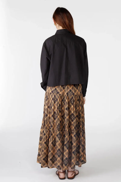 EDEN MAXI SKIRT TARTAN SAGE