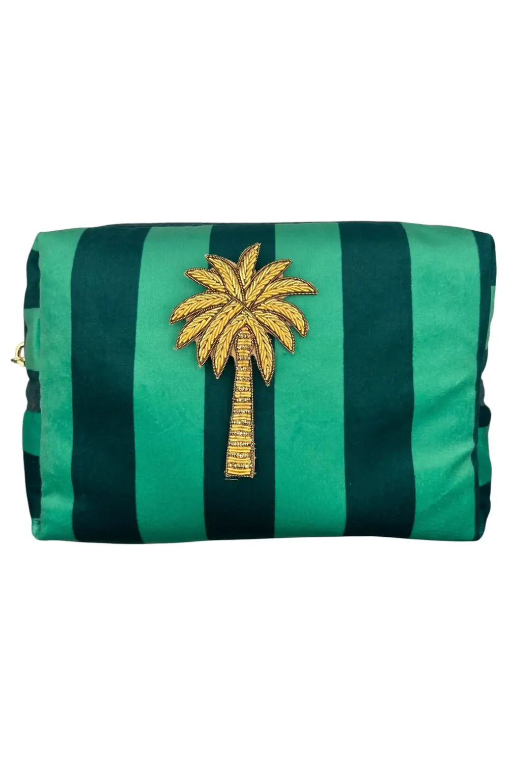 PALM STRIPE MAKE UP BAG