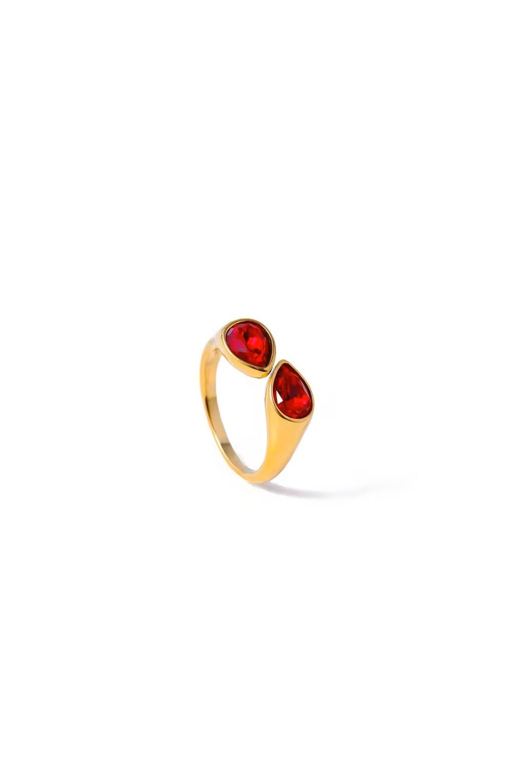 TEARDROPS RING RED