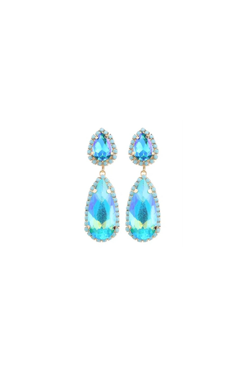 DIAMONDS IN THE SKY EARRINGS MERMAID BLUE