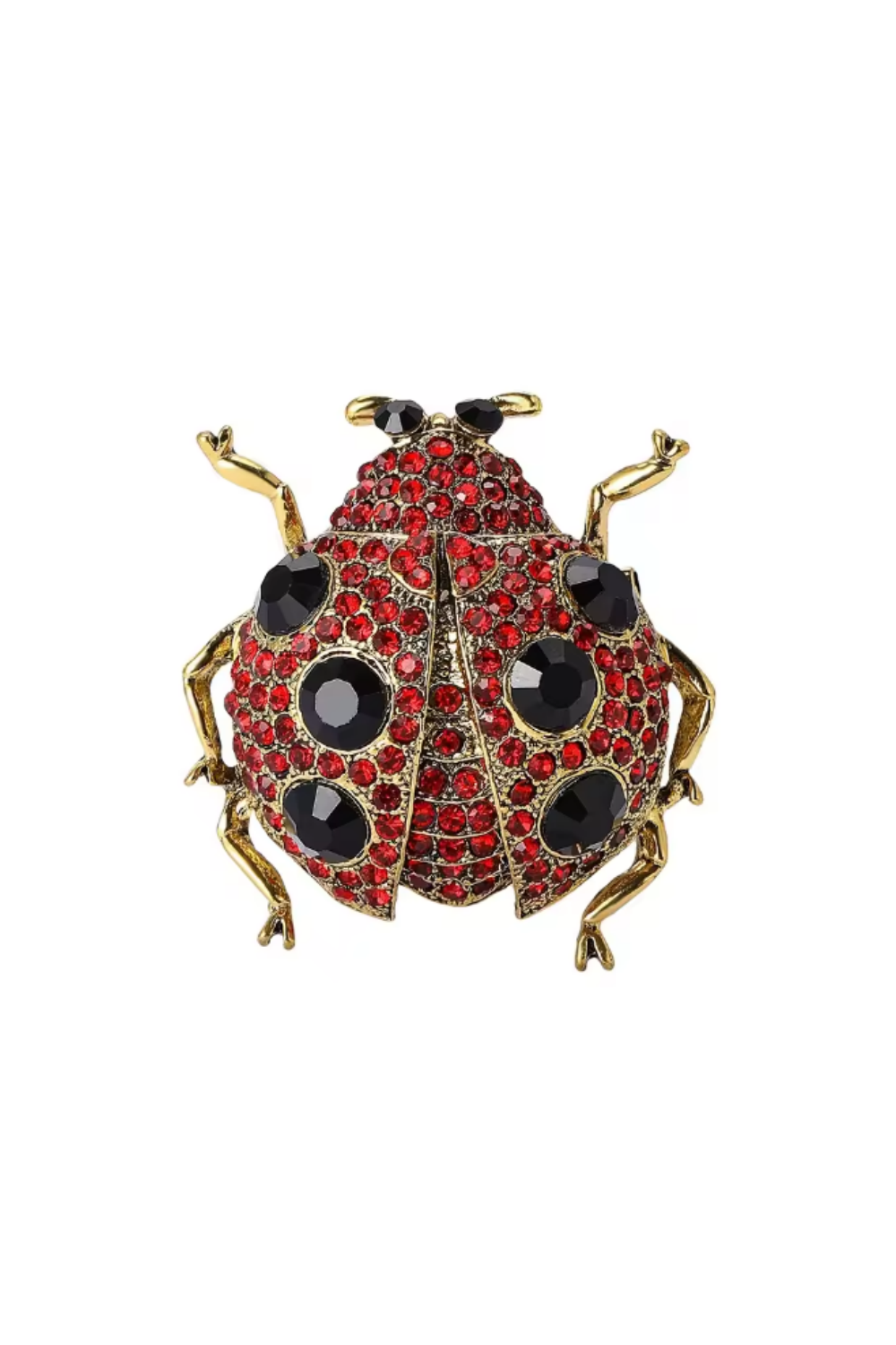 THE BEETLES BROOCH RED