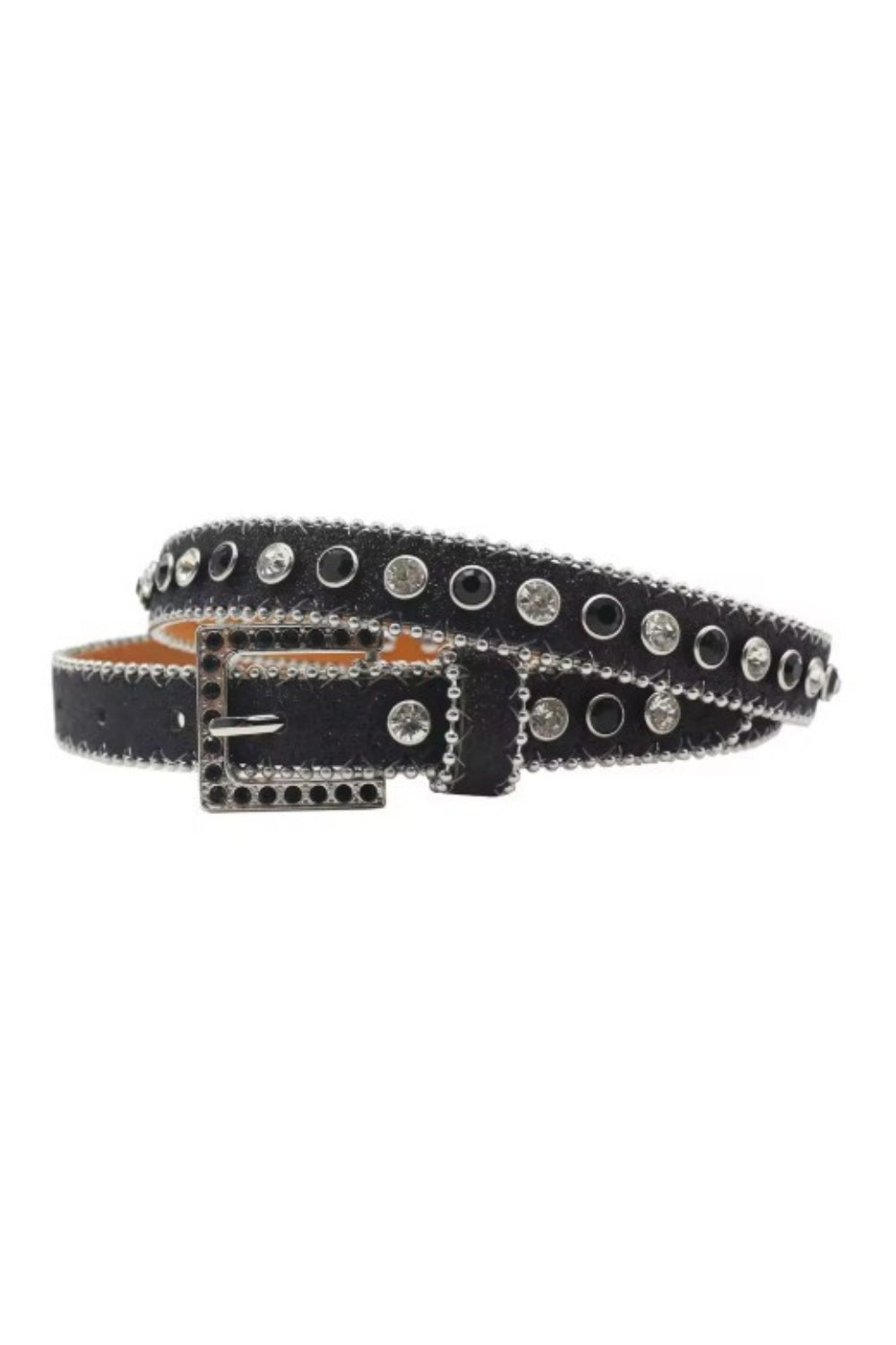 THE DOLLY BELT BLACK GLITTER