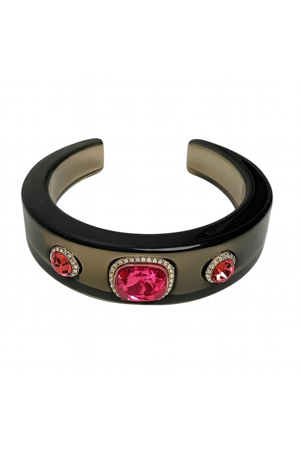 THREES A CROWD BANGLE BLACK & PINK