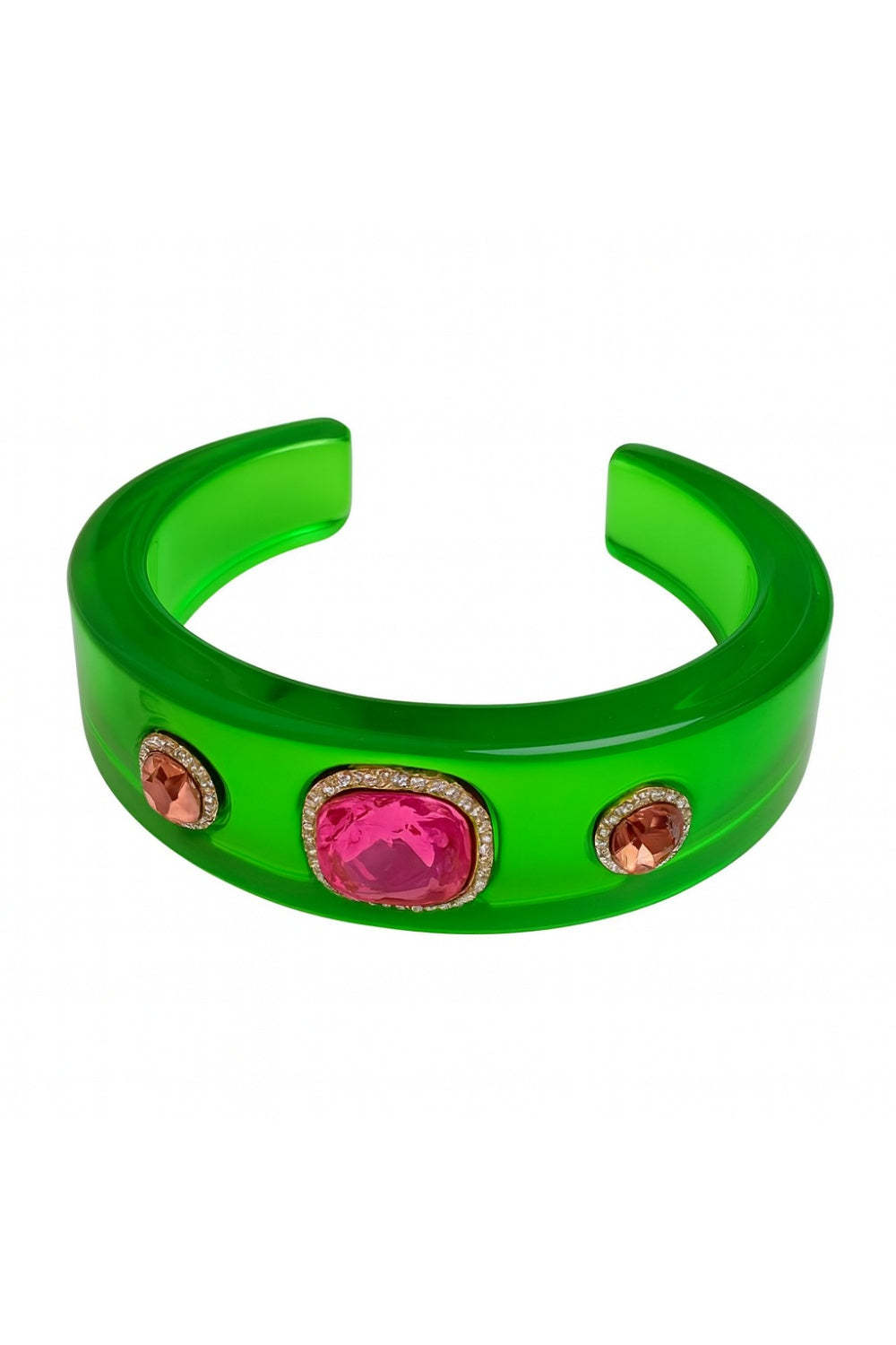 THREES A CROWD BANGLE GREEN & PINK
