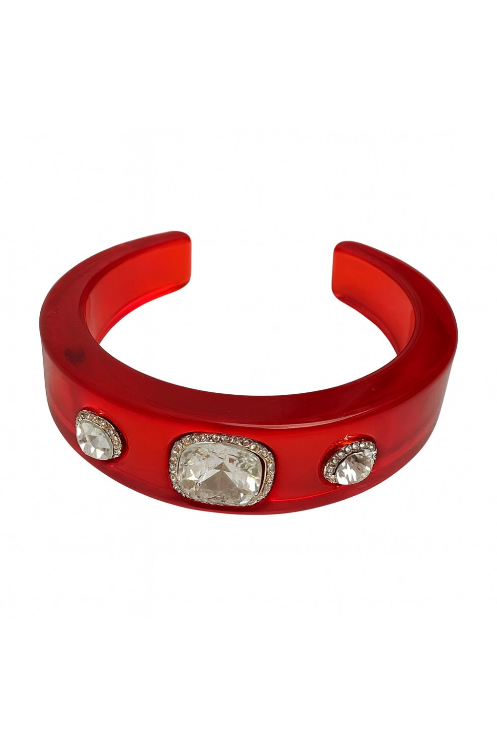 THREES A CROWD BANGLE RED & CRYSTAL