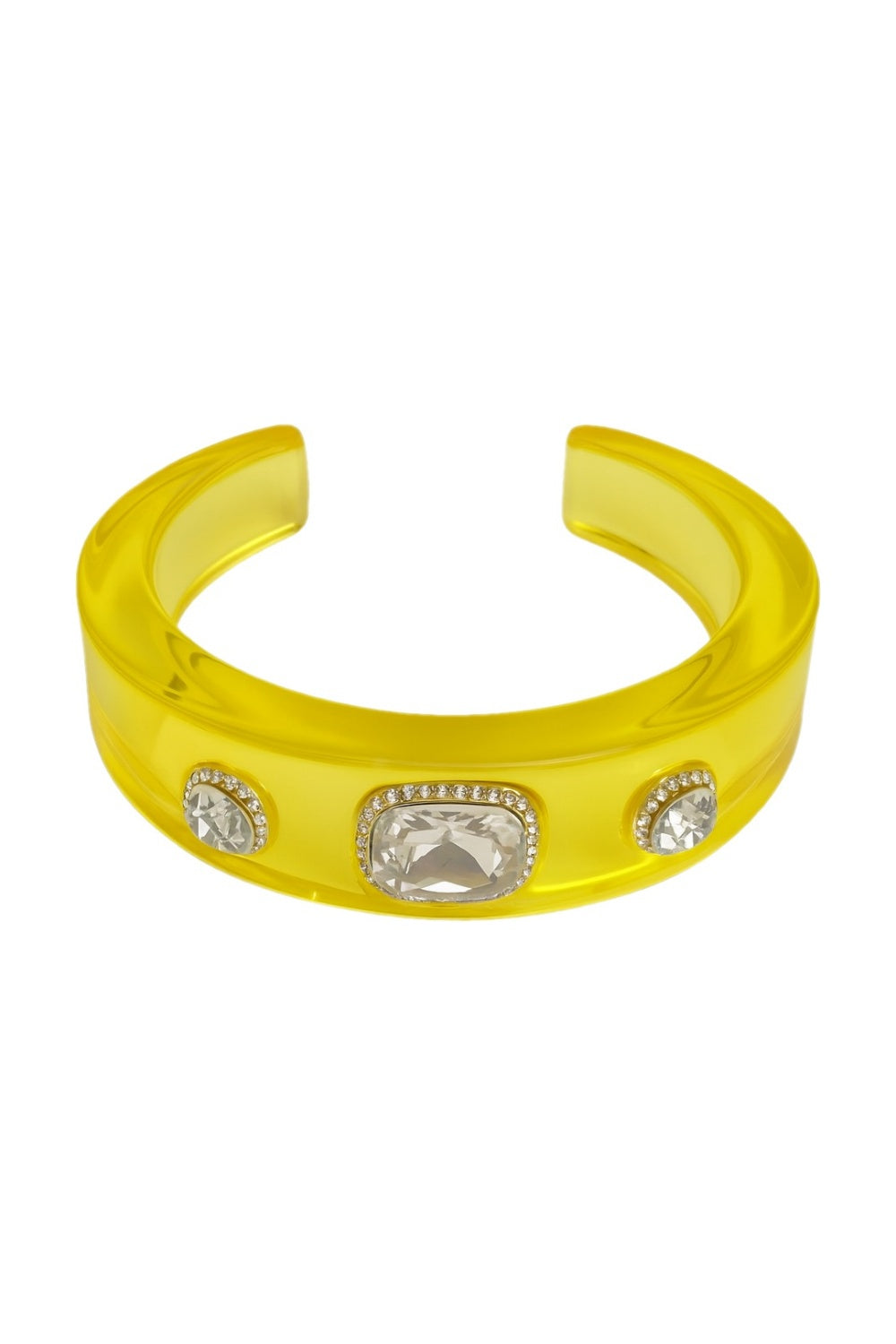 THREES A CROWD BANGLE YELLOW & CRYSTAL