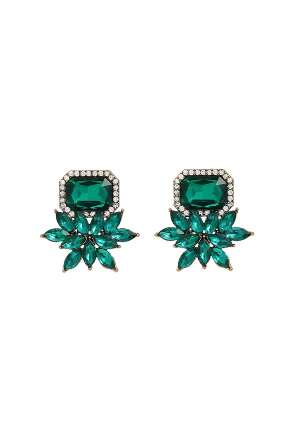 TRINITY EARRINGS GREEN