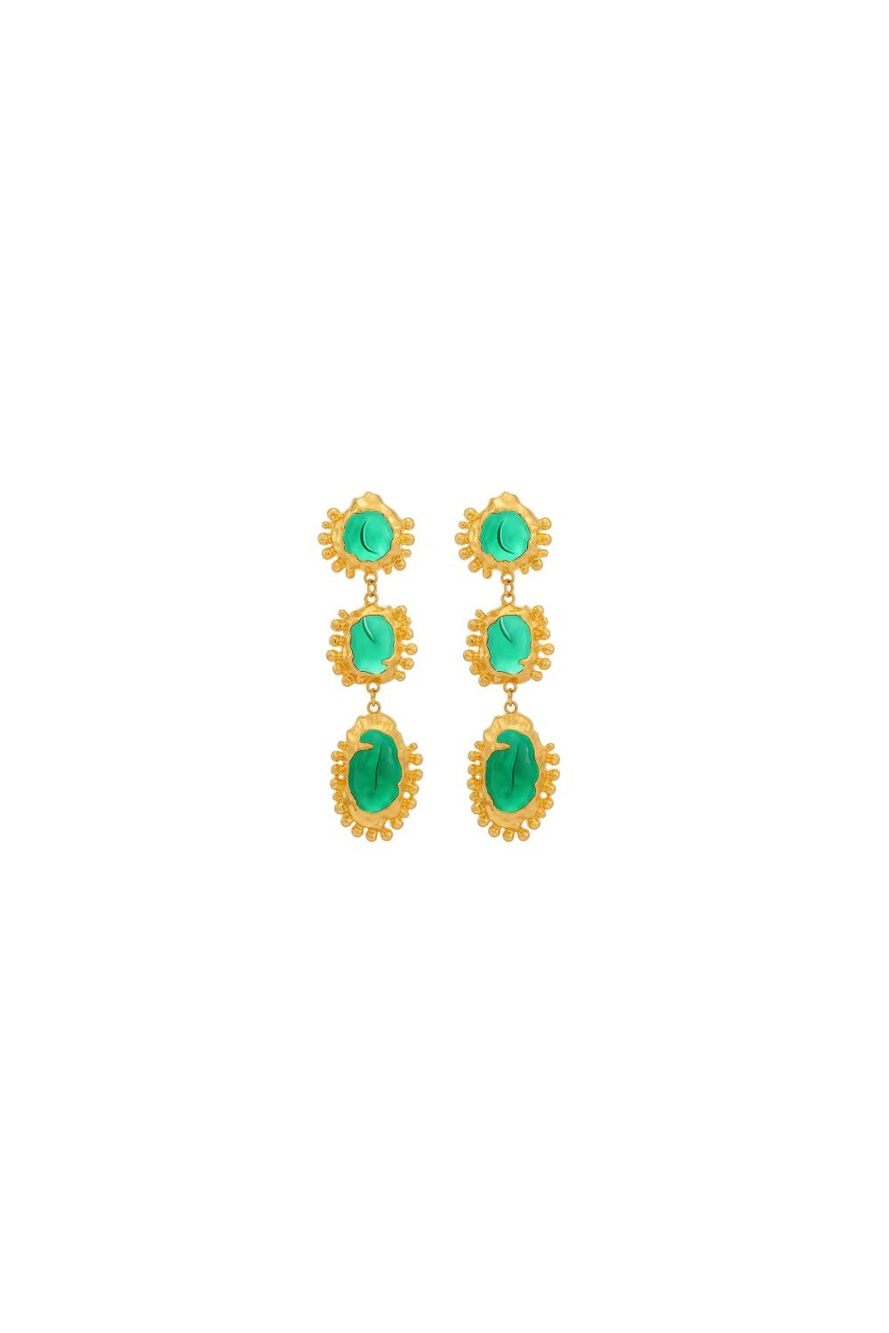 TRINNY EARRINGS GREEN