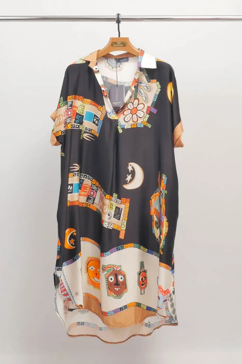 TWO FACED MIDI DRESS BLACK