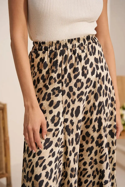VALENTINA SKIRT BEIGE LEOPARD
