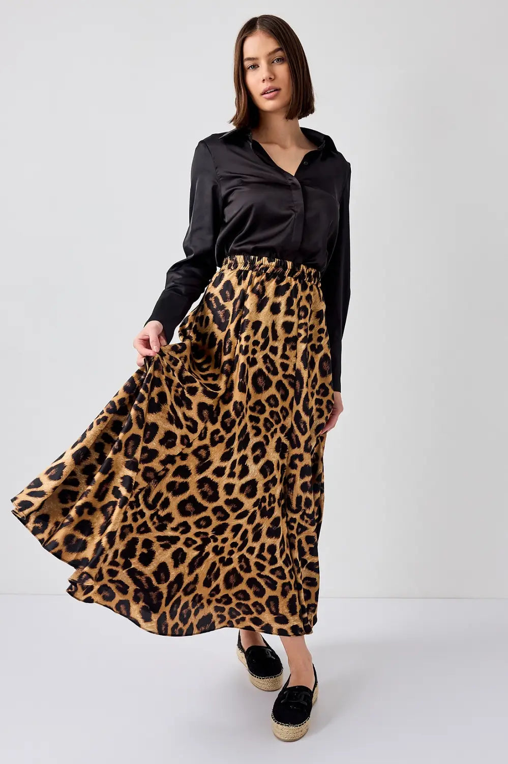VALENTINA SKIRT CARAMEL LEOPARD