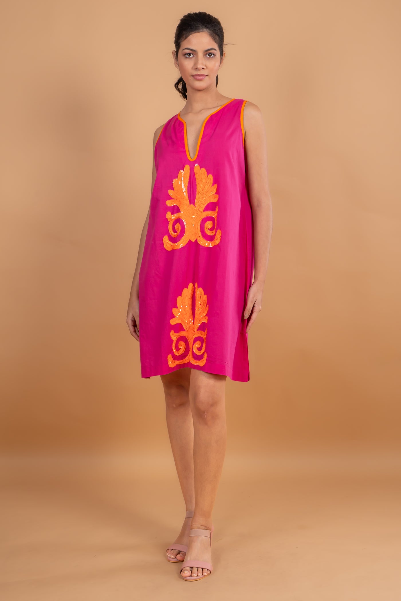 VICKY SIMONE TUNIC DRESS PINK