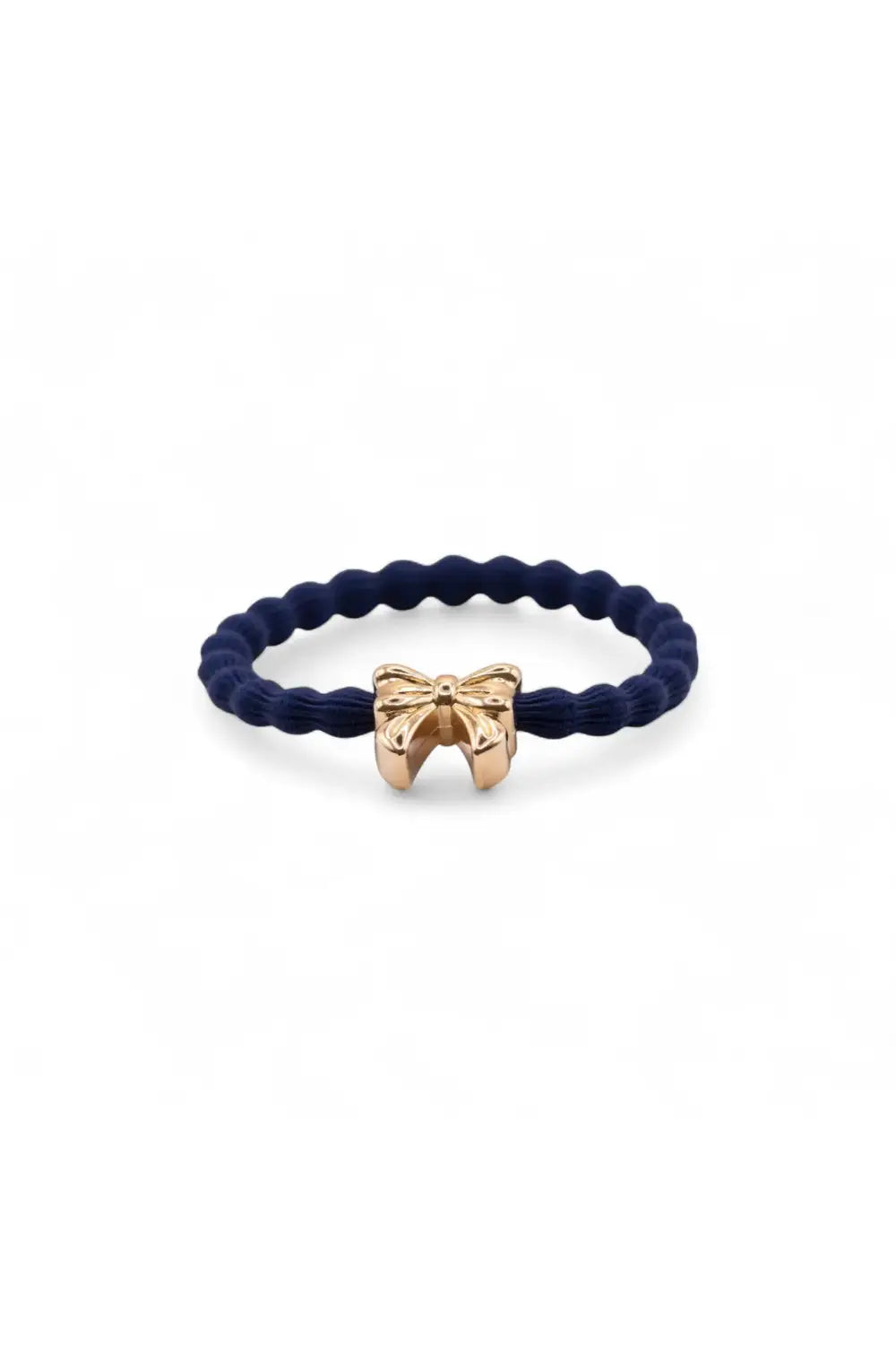 WAVE BOW HAIR TIE NAVY