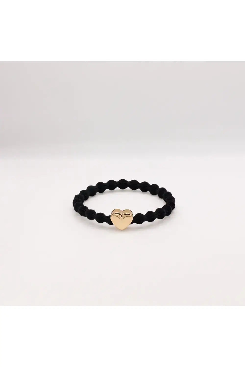 WAVE HEART HAIR TIE BLACK
