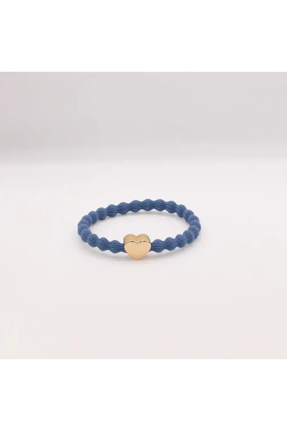 WAVE HEART HAIR TIE DENIM BLUE