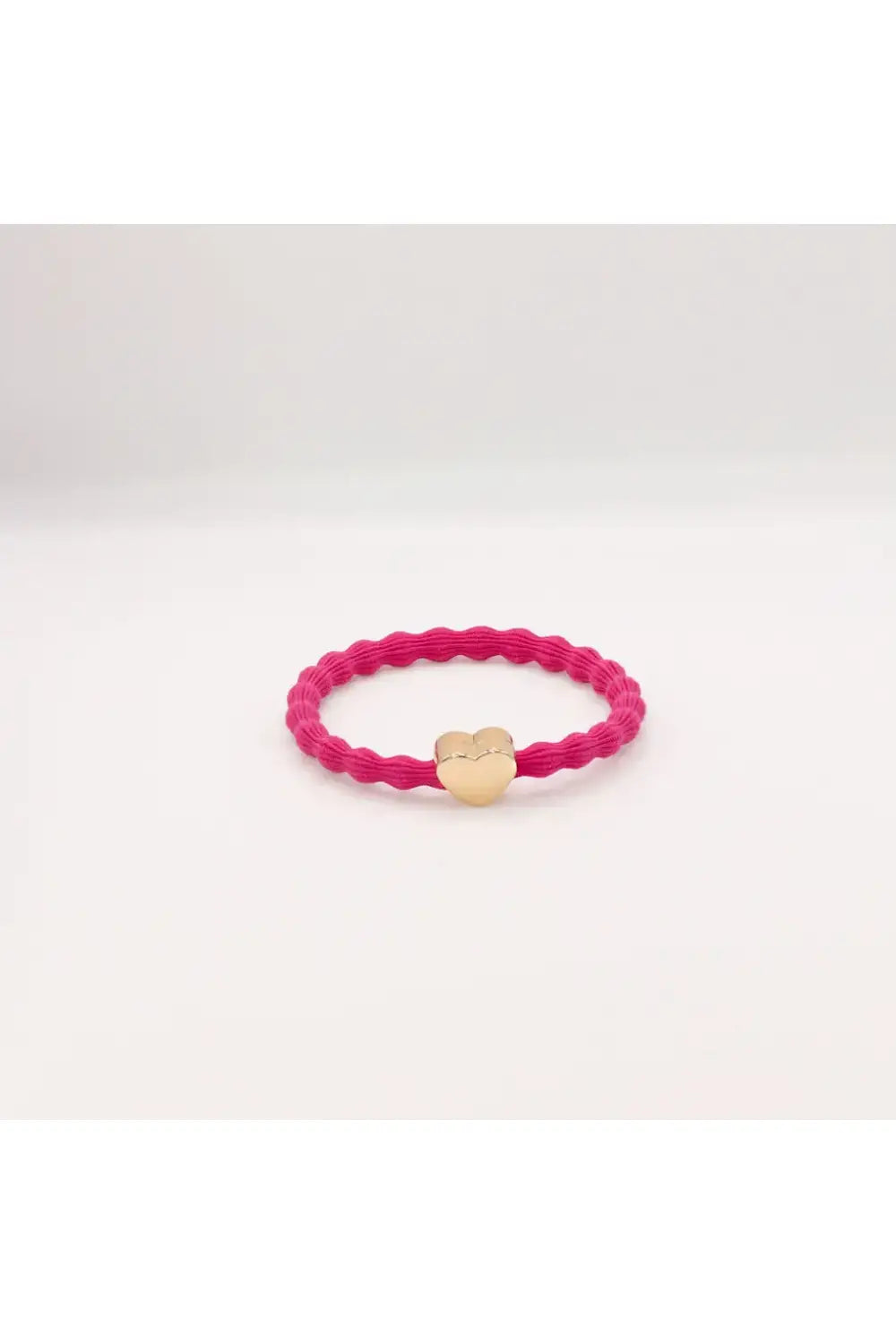 WAVE HEART HAIR TIE HOT PINK