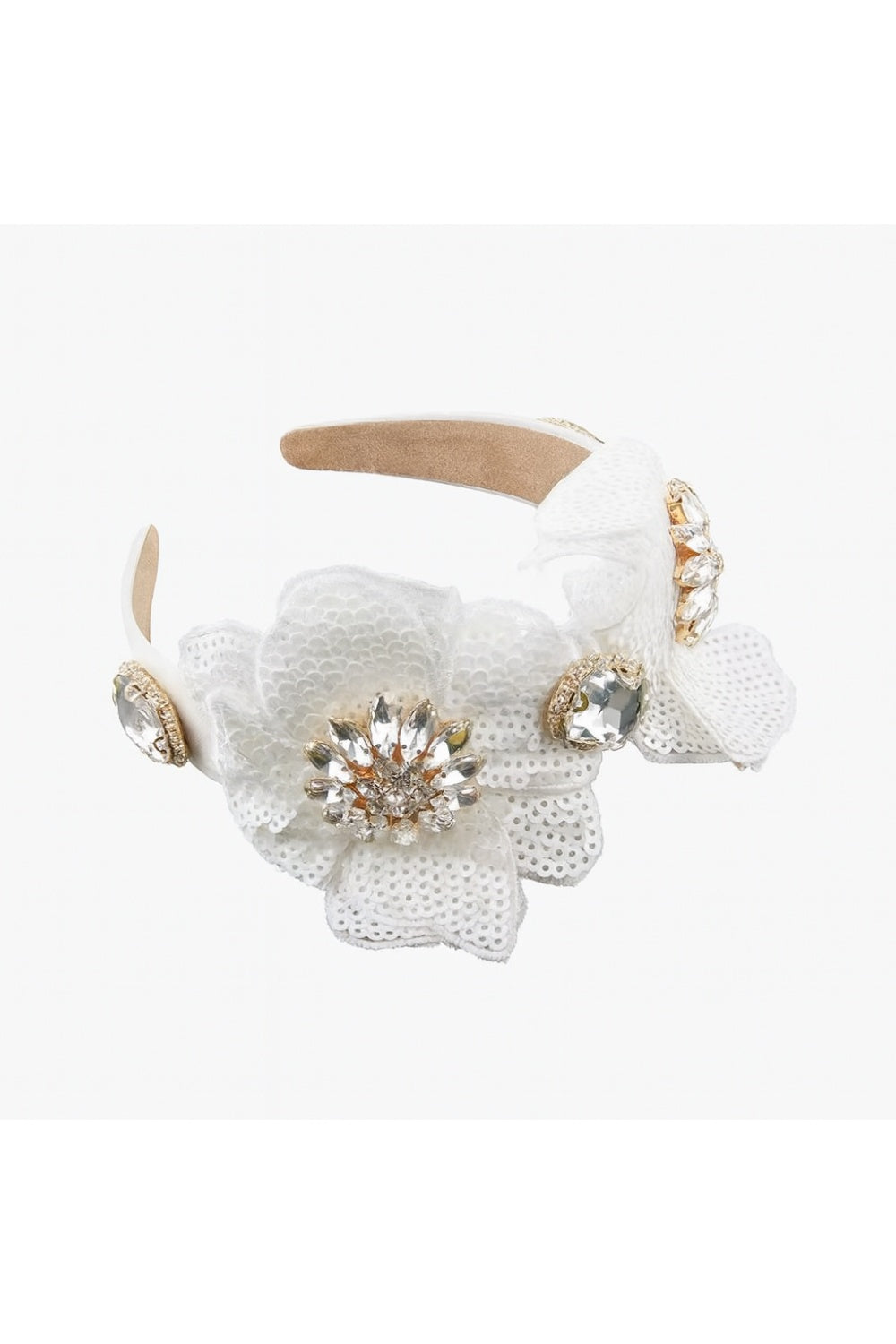 WHITE WEDDING HEADBAND