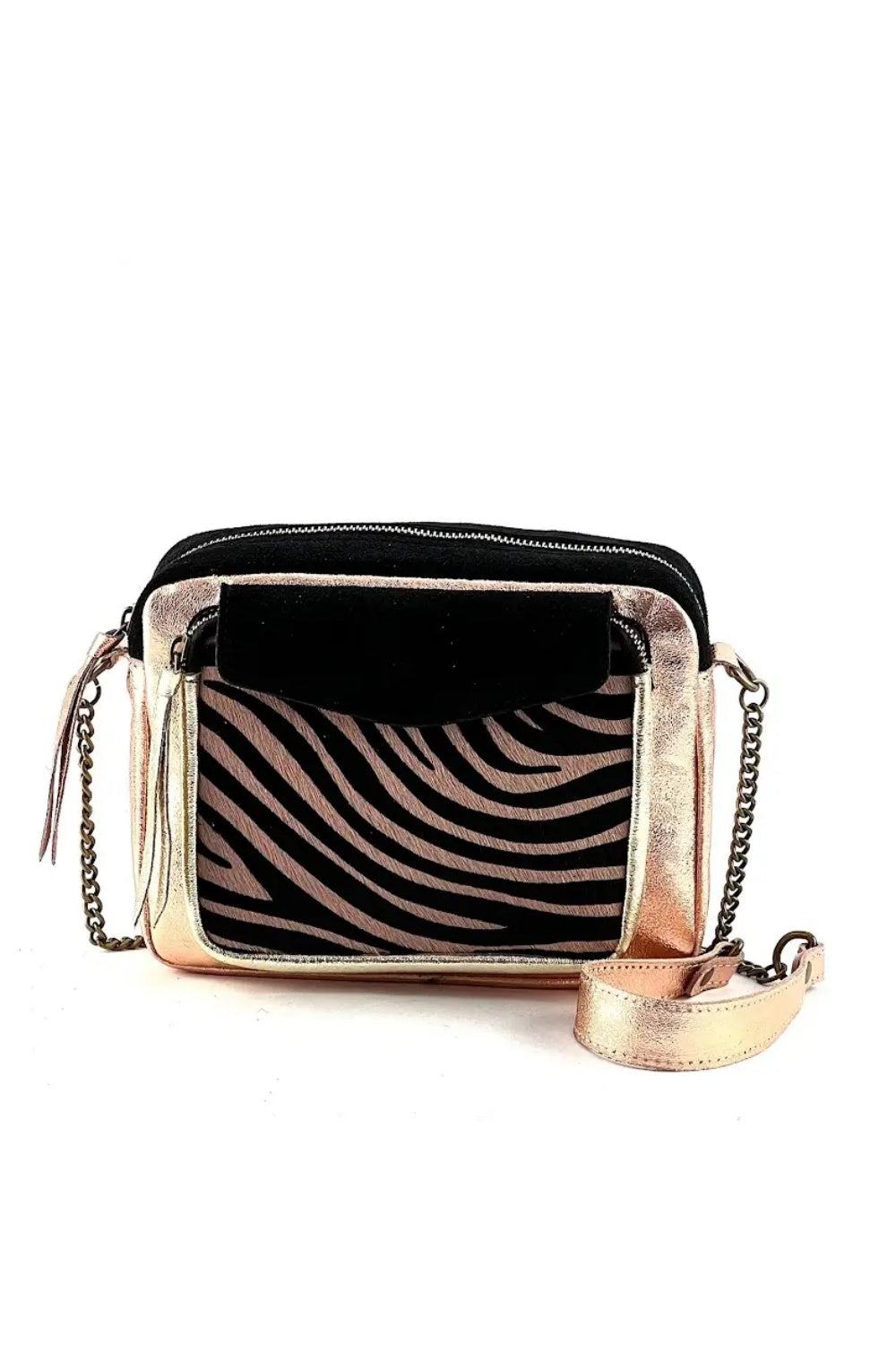 ITALIA CROSS BODY BAG ROSE ZEBRA