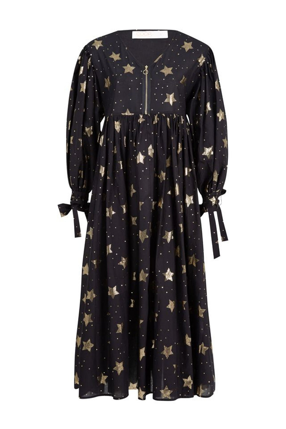 ZIP ON OUT MAXI DRESS BLACK